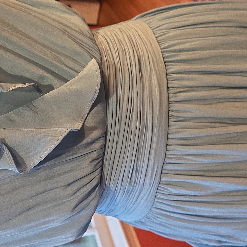 Elegant Blue Ruffle Maxi Dress - Picture 7 of 9